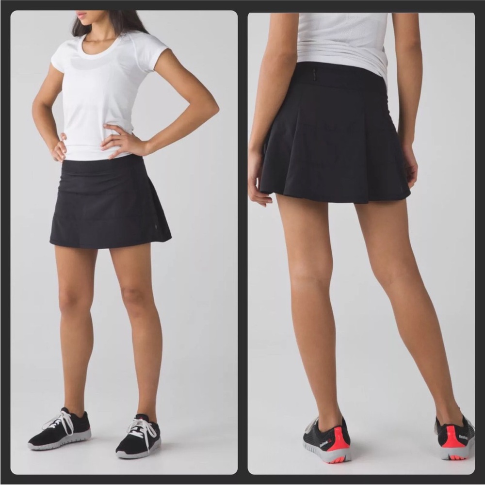 NWT Lululemon Run Pace Rival Skirt Black Sz.4,6 Tall